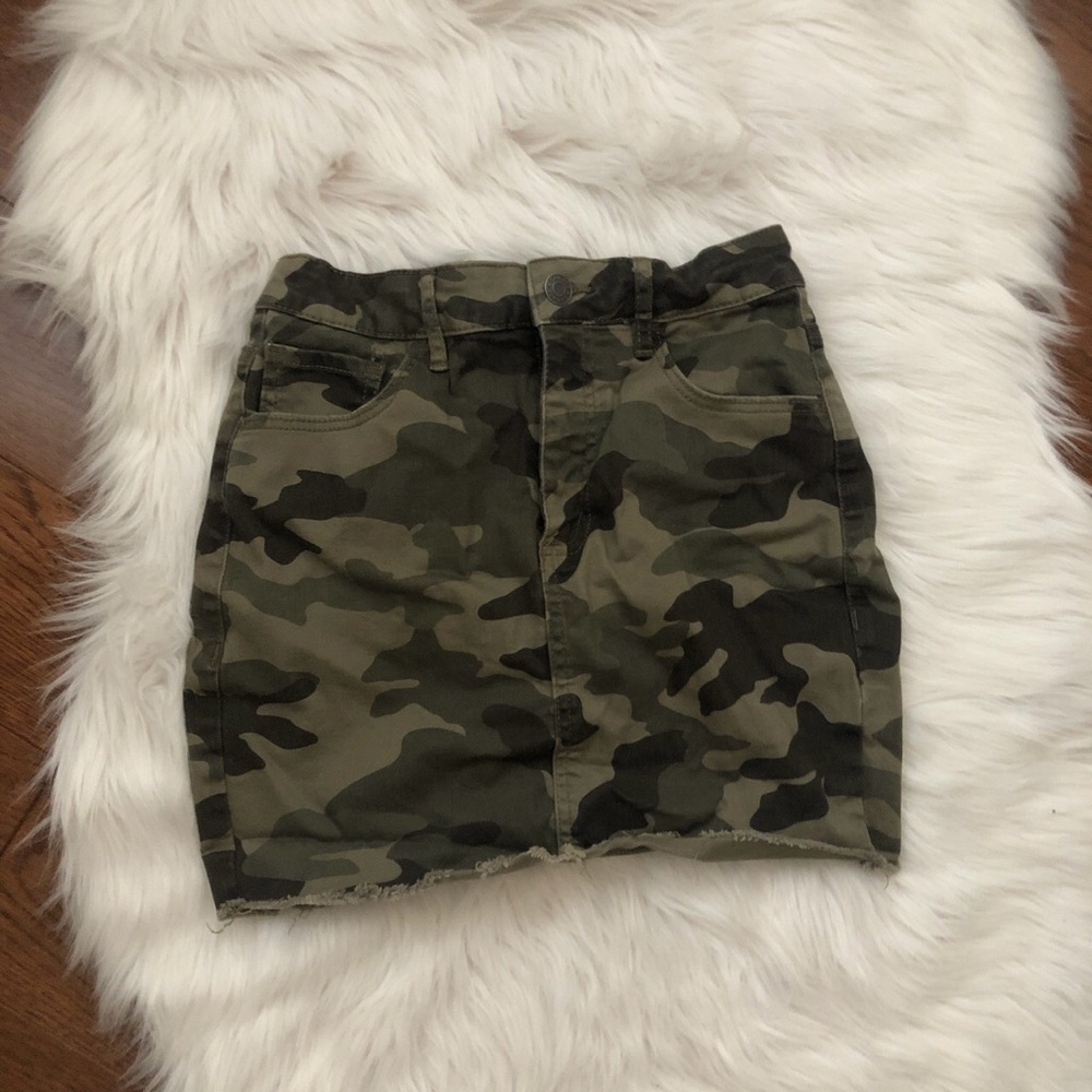 Camo Jean skirt
